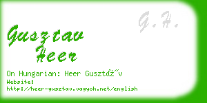 gusztav heer business card